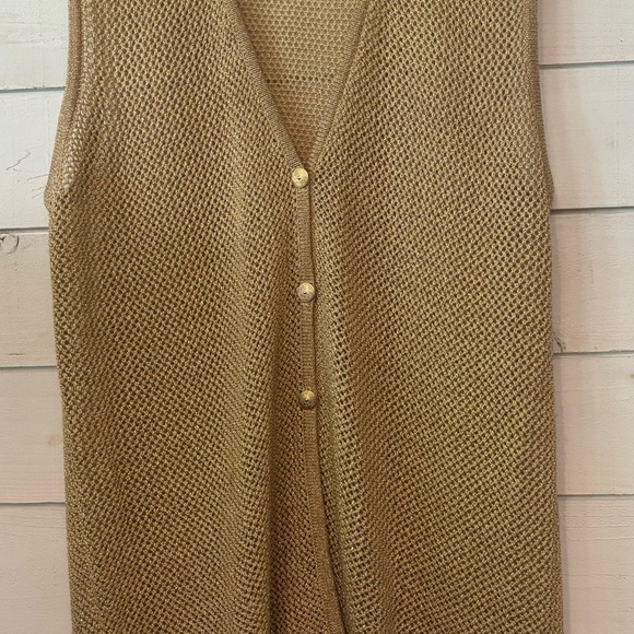 Koret Brushed Gold  Knit Vest with Gold Accents - Picture 6 of 16